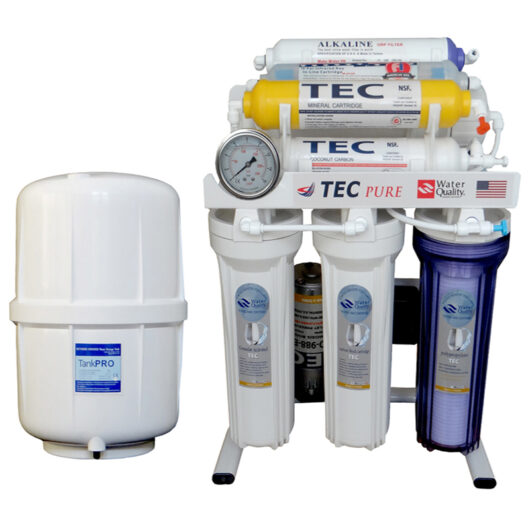 دستگاه تصفیه آب تک ۸ مرحله ای اکسیژن ساز - قلیایی ساز - املاح معدنی - اسمزمعکوس مدل RO-T6520